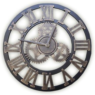 Часы настенные "Skeletons" Д=45 см, МДФ, цвет бронза