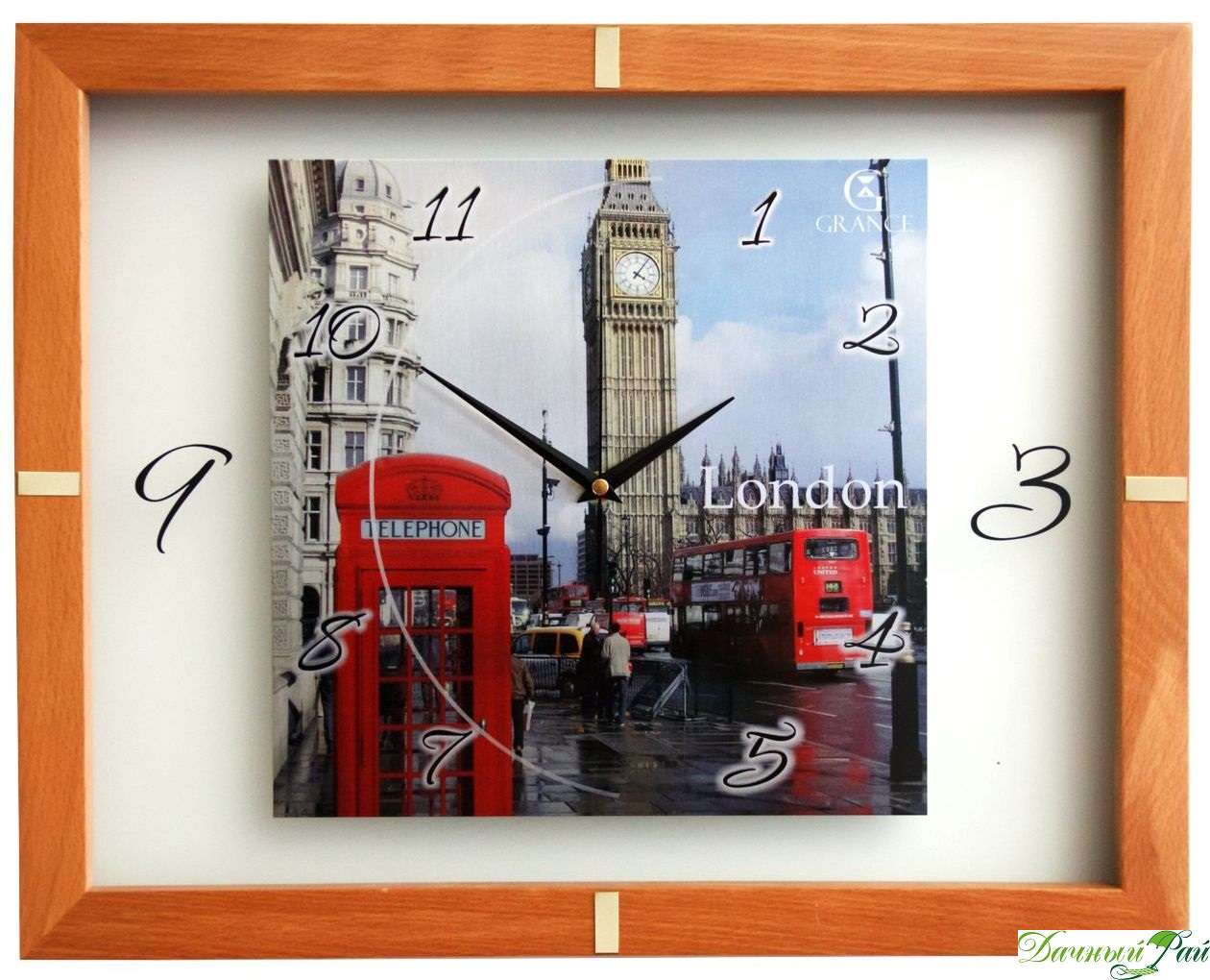 Часы настенные "Grance" кварц "Лондон" тик