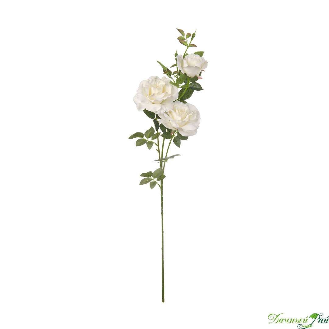Розы ветвь 3 цветка, белый 102 см (Е4-RKB)