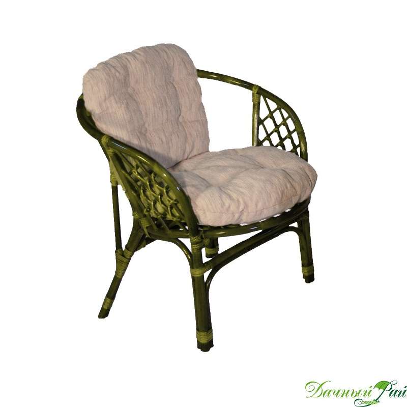 Кресло "Багама" подушка стандарт, шенил, олива (01/17-B-TS)