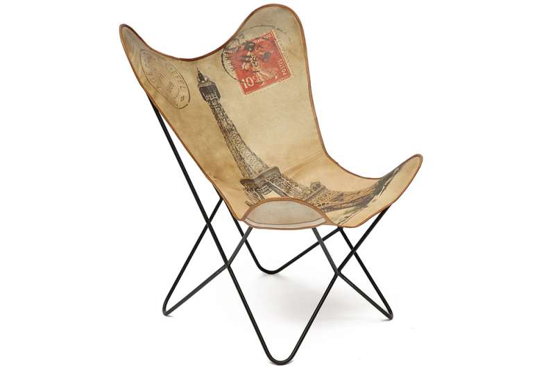 Кресло ЛОФТ "Париж" ткань+ковка (арт. 950)