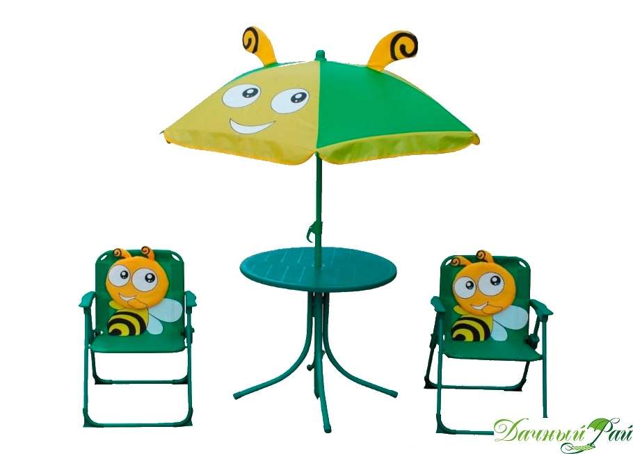 Набор мебели детской "Пчелка" стол+зонт+ 2 кресла (нагрузка 20 кг) (ХН-400)
