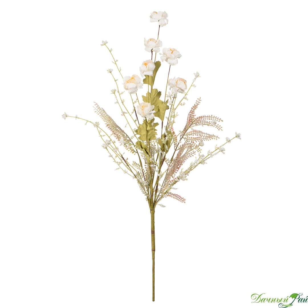 Искусственный цветок Гвоздика полевая, в=60 см, кремовый (HDF2)