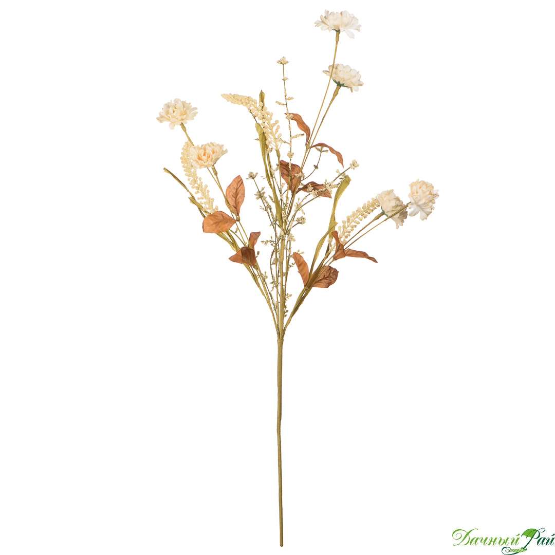Искусственный цветок Гвоздика луговая, в=75 см, светло-желтый (HDF1)