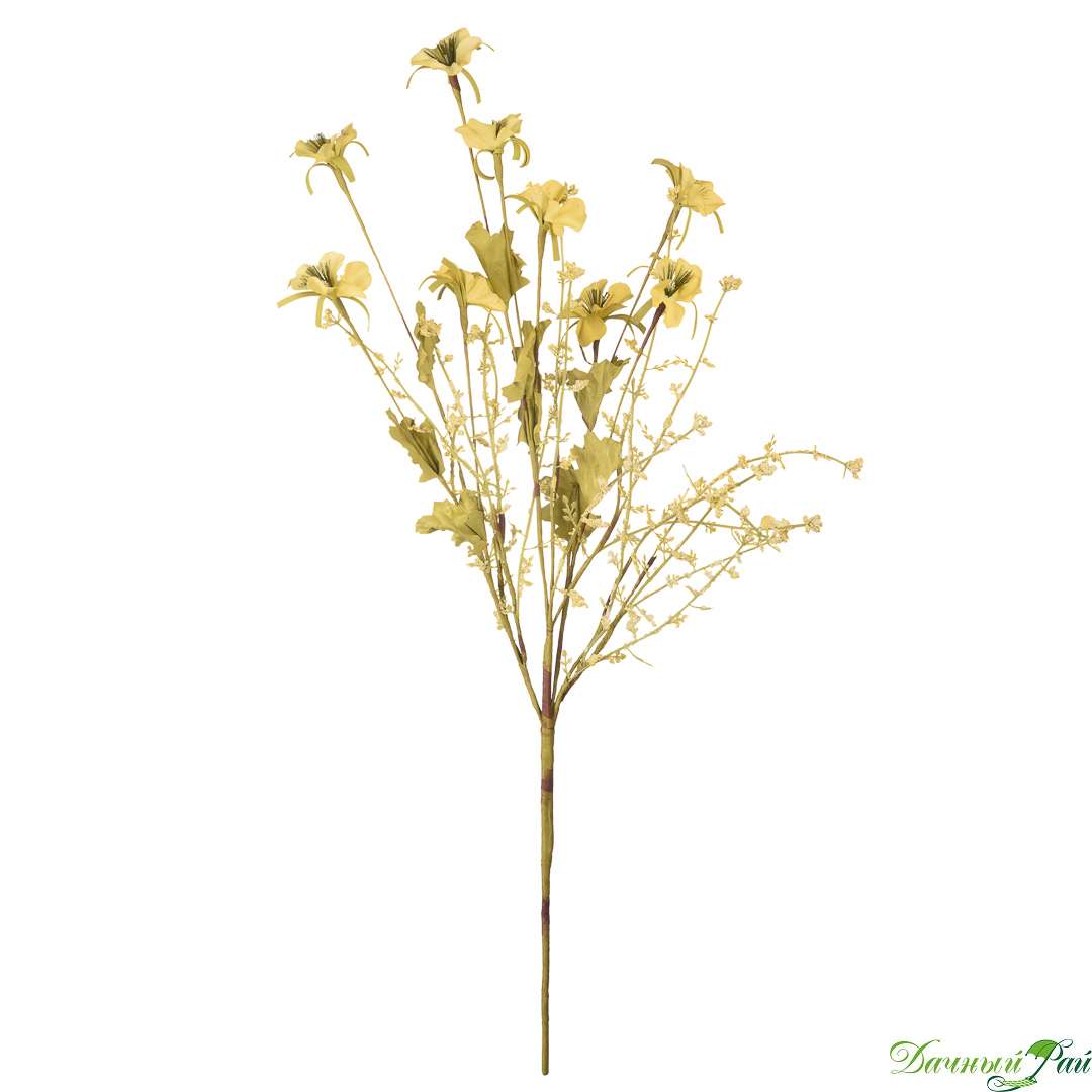 Искусственный цветок Зверобой полевой, в=65 см желтый (HDF22)