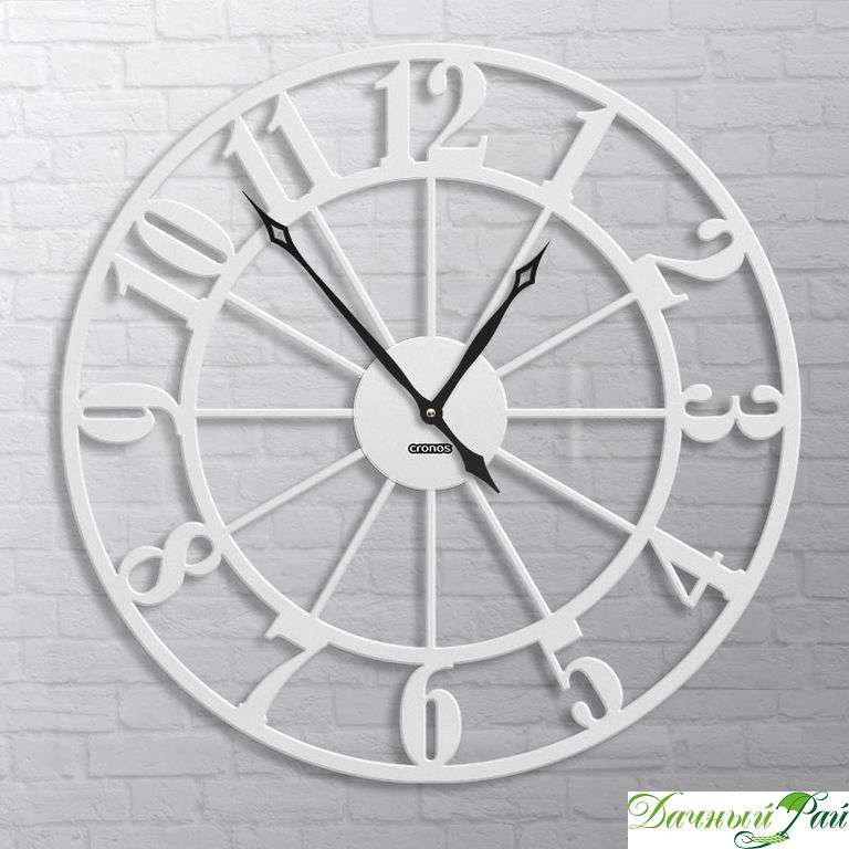 Часы настенные "Оксфорд" арабские, д=80 см, МДФ (белый)