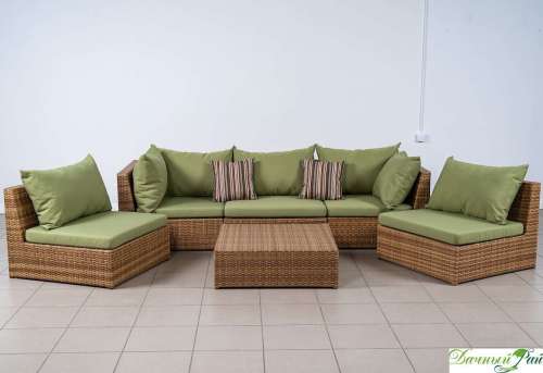 Комплект "Ибица":Модульный диван + стол журнальный(жгут 31476-15,ткань 14805)