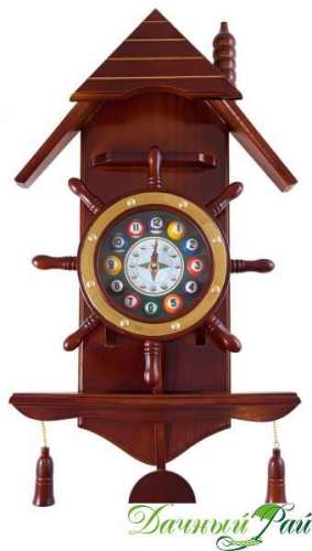 Часы "Избушка" 33*66 см, деревянные