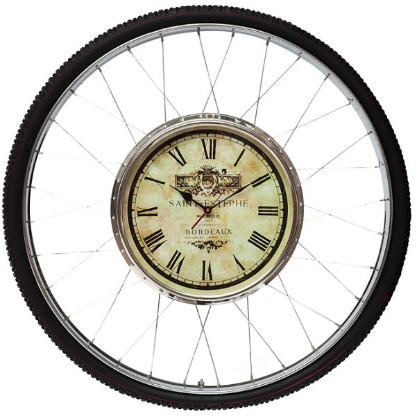 Часы "Wheel" Д=70 см, сплав+резина (47578)