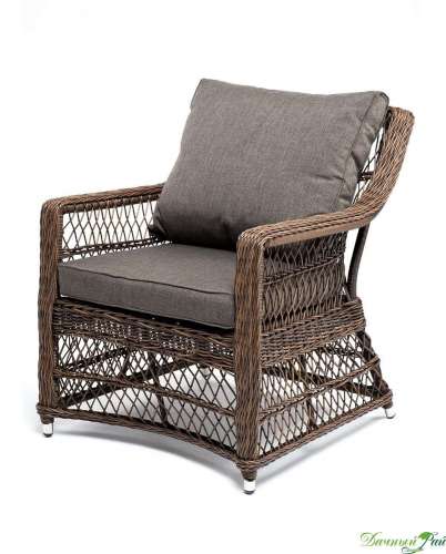 Кресло "Гранд Латте" для отдыха, алюмин (коричневый) 