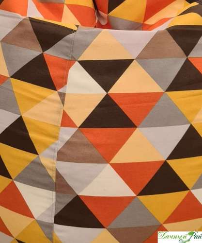 Кресло - мешок "Груша" СРЕДНЯЯ - комби (оранжевый + ткань Ромб А04 оранж)
